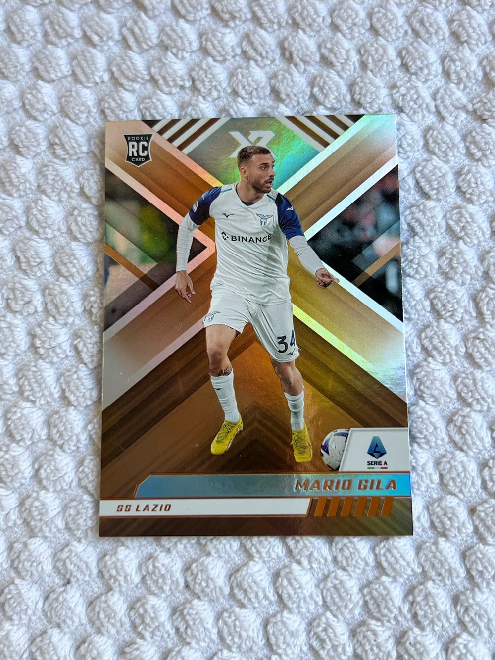Panini White and Gold Mario Gila Soccer Card